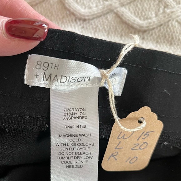 89th + Madison Charcoal Gray Slacks, Trousers Women’s size 8 - Picture 11 of 14